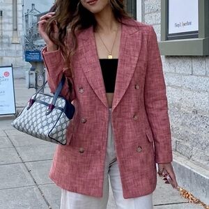 ARITZIA WILFRED heather pink blazer
